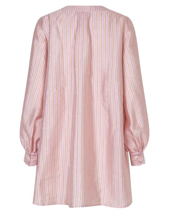 Kimono Mini Kjole - Rose Pinstripe